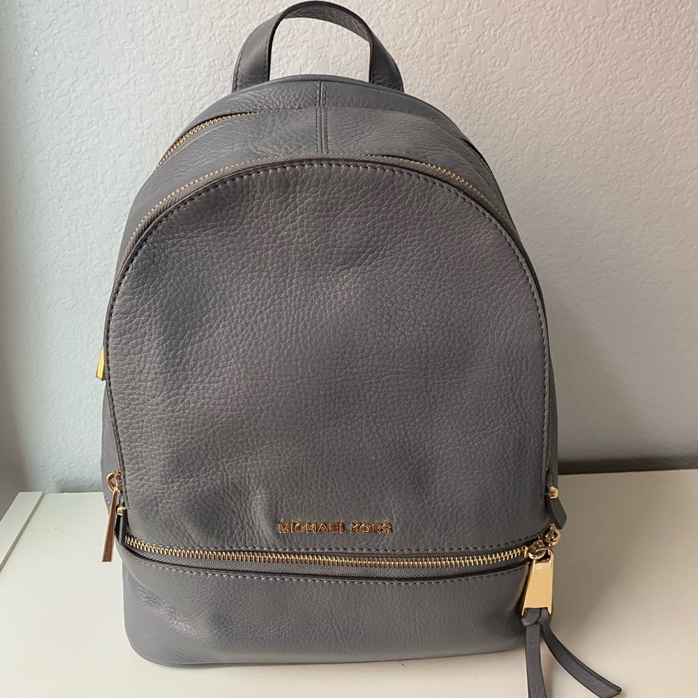 Michael Kors Rhea Zip pebble leather backpack